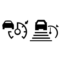 Adaptive cruise control warning lights (depending on the vehicle)