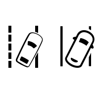 Lane departure system warning lights (depending on the vehicle)