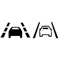 Lane Keep Assist system warning lights (depending on the vehicle)