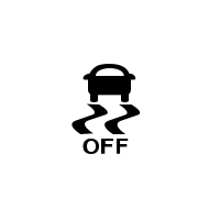 Warning light for non-availability of the electronic stability program (ESC) and traction control system
           
          .