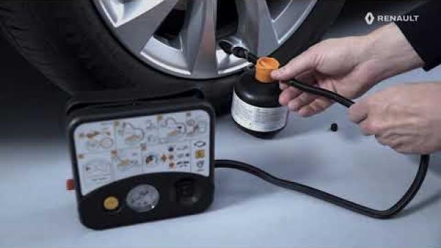 USING THE TYRE INFLATION KIT AND FITTING A SPARE WHEEL