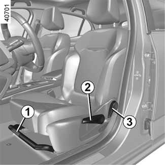 Adjusting the Front Seats