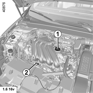 forår Luske lærebog E-GUIDE.RENAULT.COM / Megane-4 / Take care of your vehicle (Levels) /  ENGINE OIL LEVEL: topping up, filling