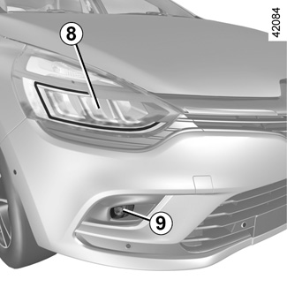 / Clio-4-ph2 / Take care of your vehicle (Lens units) / FRONT HEADLIGHTS: replacing the bulbs
